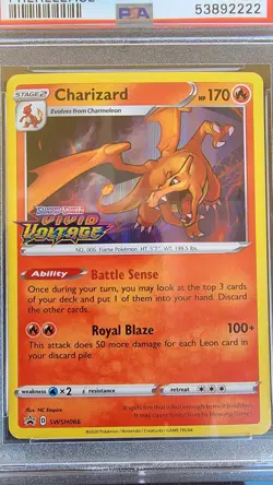 PSA 10 - Charizard Holo SWSH066 - Pokemon TCG Black Star Promo Prerelease - Image 2