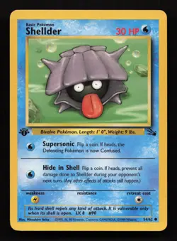 Shellder 1st Edition Fossil 54/62 Common WOTC Vintage Pokemon - Image 1