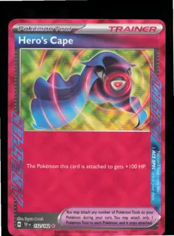 Hero's Cape 152/162 ACE SPEC Rare Temporal Forces Pokemon Near Mint - Image 1