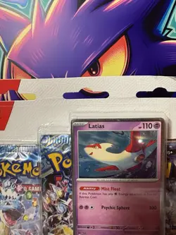 Pokemon TCG: Stellar Crown 3 Pack Blister - Latias Cosmos Holo - Factory Sealed - Image 5