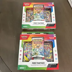 2x NEW🔥 Pokemon TCG 1st First Partner Illustration Collection Series1 - Image 1