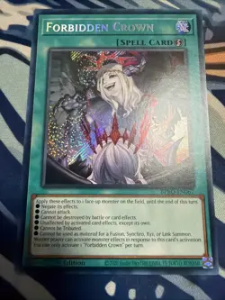 Yugioh Forbidden Crown Secret Rare BPRO-EN067 Near Mint - Image 1