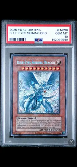 Konami Blue-Eyes Shining Dragon RP02-EN096 Retro Pack 2 2020 Secret Rare PSA 10 - Image 1