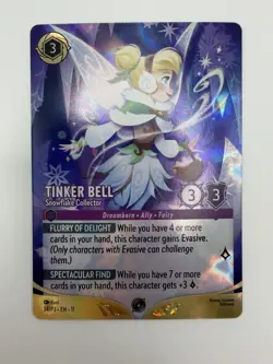 Tinker Bell Snowflake Collector Lorcana Top 8 Set Champ Enchanted Promo - Image 1