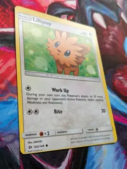 Lilipup 103/149 Miscut Pokemon Card TCG Sun Moon Base Pokemon Trading Card Game - Image 3