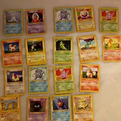 Pokemon Base Set Shadowless Card Lot (18 Cards) - Image 1