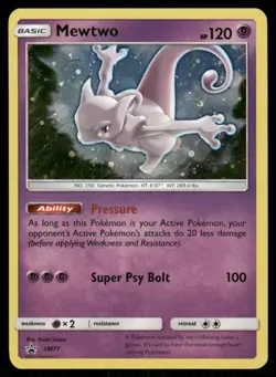 Pokemon Cards Mewtwo SM77 Sun & Moon Promo Holo NM - Image 1