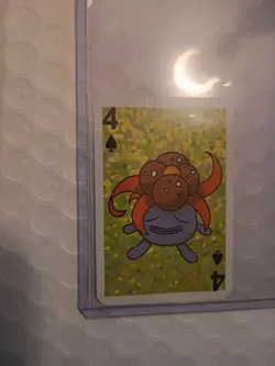 1999 Pokemon Bicycle Mini Poker Cards Gloom English #4 OF SPADES Vintage - Image 2