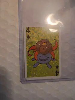 1999 Pokemon Bicycle Mini Poker Cards Gloom English #4 OF SPADES Vintage - Image 3