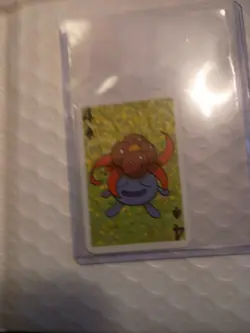 1999 Pokemon Bicycle Mini Poker Cards Gloom English #4 OF SPADES Vintage - Image 4