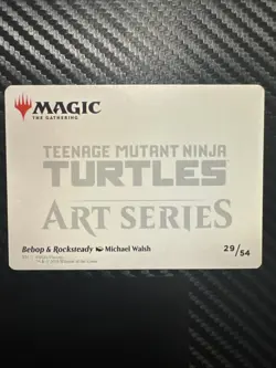 Magic the Gathering TMNT BEBOP & ROCKSTEADY ART CARD GOLD STAMPED - Image 2