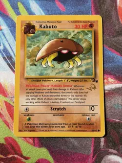 Pokemon Kabuto [W Stamped] 50/62 Wotc Promo Stamped Regular 1999 TCG Card - Image 1