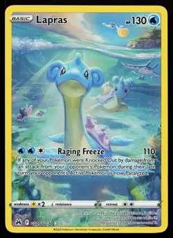 Lapras GG05/GG70 Ultra Rare Crown Zenith Galarian Gallery Pokemon Card - Image 1