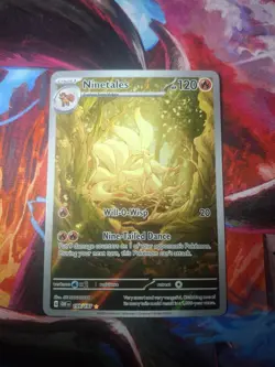 Pokemon TCG Ninetales Obsidian Flames Holo Card Illustration Rare 199/197 - Image 1