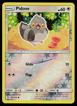 Pokemon Card Unified Minds Pidove 174/236 Common Reverse Holo - Image 1