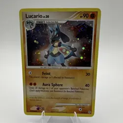 Pokemon Lucario 6/130 Diamond & Pearl Holo Rare Stage 1 Card 90HP 2007 - Image 2