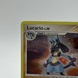 Pokemon Lucario 6/130 Diamond & Pearl Holo Rare Stage 1 Card 90HP 2007 - Image 3