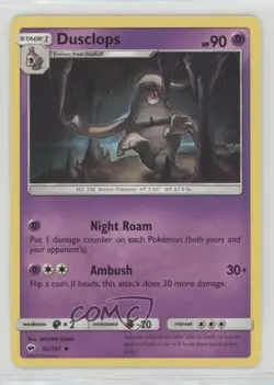 Dusclops Pokemon Sun & Moon Burning Shadows #52 - Image 1