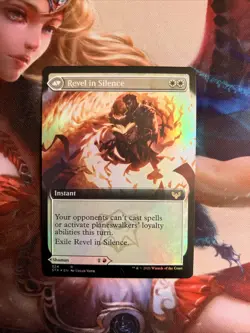 x1 Flamescroll Celebrant / Revel in Silence - Foil - Extended Art MTG Mint - Image 2