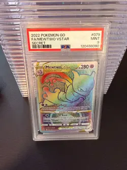 2022 Pokemon Go #079 Mewtwo Vstar Secret PSA 9 - Image 1