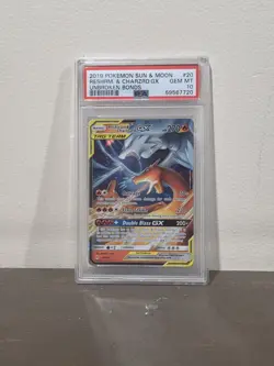 Pokemon Reshiram & Charizard GX 20/214 Unbroken Bonds, Graded PSA 10 - Image 1
