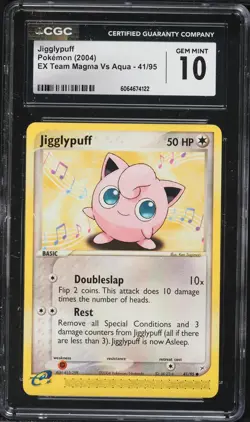 2004 Pokemon EX Team Magma vs Aqua Jigglypuff #41 CGC 10 Gem Mint - Image 1