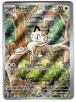 Meowth 106/094 Illustration Rare Phantasmal Flames Pokemon TCG Mint NM - Image 1