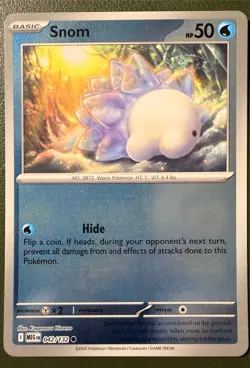 Pokemon TCG Snom 42/132 Mega Evolution ME1 Reverse Holo NM - Image 1