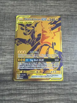 Pokemon TCG Black Star Promo Pikachu Zekrom Tag Team Gold GX SM248 Card NM-M - Image 1