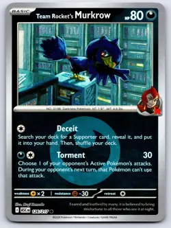 TEAM ROCKET'S MURKROW 126/217 ENERGY REVERSE HOLO ME: ASCENDED HEROES POKEMON NM - Image 1