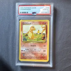 1999 Pokemon Base Set Charmander #46 English Unlimited 46/102 - PSA 10 GEM MINT - Image 1