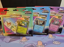 (Set of 3) Pokemon TCG Prismatic Evolutions Tech Sticker Collection New Sealed - Image 1