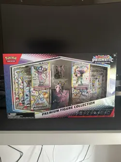 Pokemon TCG Prismatic Evolutions Premium Figure Collection Box *Damaged*. - Image 1