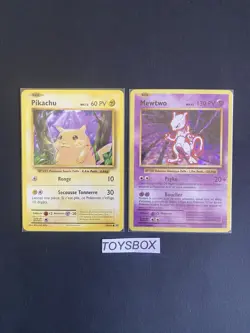 Carte Pokemon Mewtwo Holo Et Pikachu / XY Evolutions / BE-TBE-EXC FR / Lot 78A - Image 1