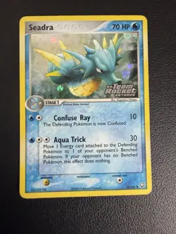 Pokemon TCG Seadra EX Team Rocket Returns 48 Reverse Holo Uncommon LP - Image 1