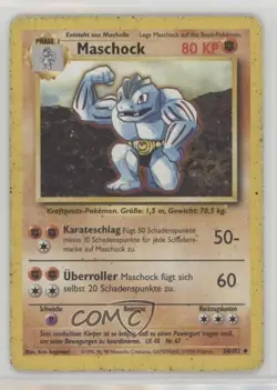 Machoke German Pokemon Base Set #34 1999 - Image 1