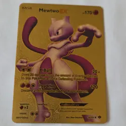 Pokemon Mewtwo EX 98/99 Next Destinies Gold Foil Fan Art Textured - Image 1
