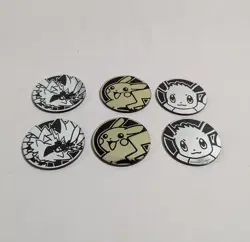 Pokemon TCG Official Flip Coins Mixed Bundle Lot Of 34 Jumbo & Standard Tokens - Image 5