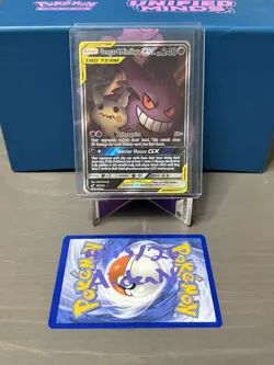 Pokemon Gengar Mimikyu Tag Team GX 165/181 Alternate Art Sun And Moon Team Up - Image 1
