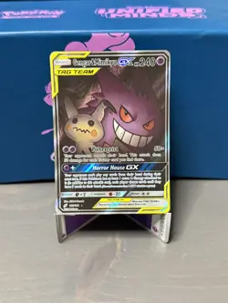 Pokemon Gengar Mimikyu Tag Team GX 165/181 Alternate Art Sun And Moon Team Up - Image 2