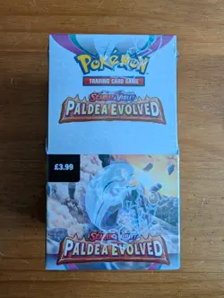 Pokemon Paldea Evolved Half Booster Box - Rip In Seal - Image 1