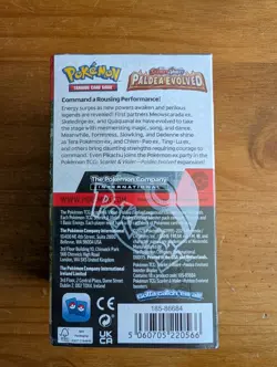 Pokemon Paldea Evolved Half Booster Box - Rip In Seal - Image 2