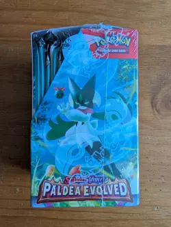 Pokemon Paldea Evolved Half Booster Box - Rip In Seal - Image 3