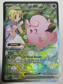 Pokemon TCG Lillie's Clefairy EX Journey Together SIR 184/159 NM Condition - Image 1