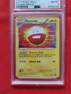 Graded Pokemon: Electrode Plasma Freeze 2013 Holo Rare #33/116 - PSA 8 - C69 - Image 3