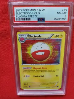 Graded Pokemon: Electrode Plasma Freeze 2013 Holo Rare #33/116 - PSA 8 - C69 - Image 5