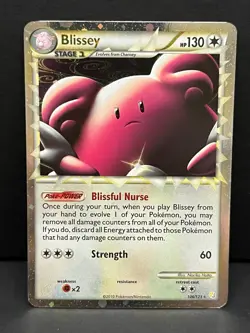 Blissey 106/123 Prime Rare HeartGold & SoulSilver Pokemon Lightly Played - Image 1