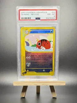 2003 POKEMON SEAKING REVERSE REV HOLO FOIL #59 E-SERIES AQUAPOLIS PSA 8 WOTC - Image 1
