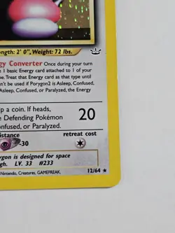 Pokemon TCG Porygon2 Neo Revelation 12/64 Holo Unlimited Holo Rare Unplayed - Image 5