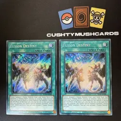 YUGIOH FUSION DESTINY SECRET RARE BLCR-EN088 1ST EDITION X2 - Image 1